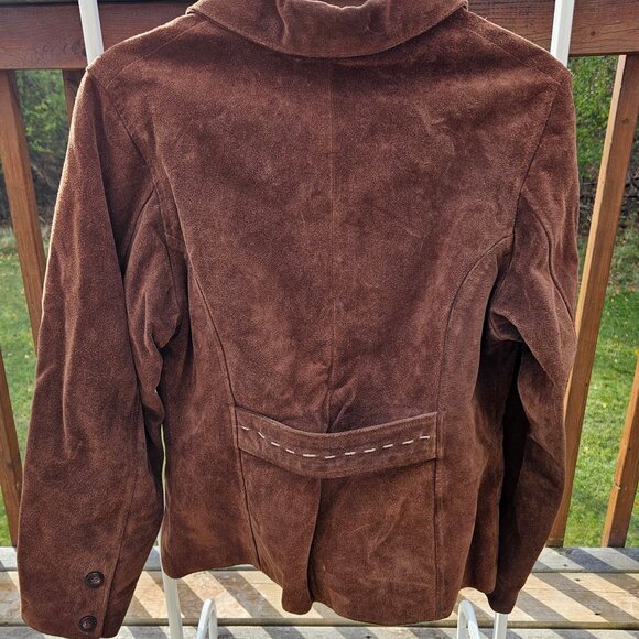 Vintage 1994 NAF NAF Brown Suede Jacket/Blazer - Picture 2 of 7